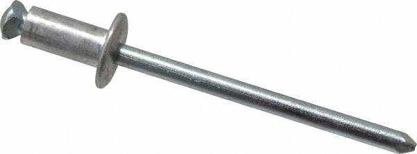 RivetKing - Dome Head Aluminum Peel Blind Rivet - Steel Mandrel, 0.188" to 0.197" Grip, 3/8" Head Diam, 0.196" Max Hole Diam, 0.394 to 0.433" Length Under Head, 3/16" Body Diam - A1 Tooling