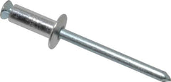 RivetKing - Dome Head Aluminum Peel Blind Rivet - Steel Mandrel, 0.188" to 0.354" Grip, 3/8" Head Diam, 0.196" Max Hole Diam, 0.551 to 0.590" Length Under Head, 3/16" Body Diam - A1 Tooling