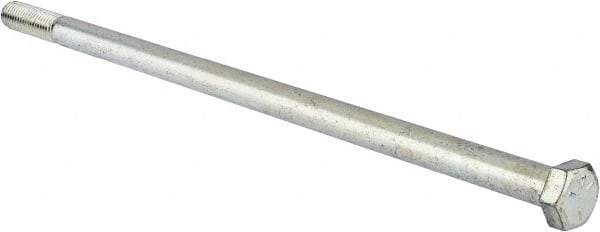 Value Collection - 1/2-13 UNC, 12" Length Under Head Hex Head Cap Screw - Partially Threaded, Grade 5 Steel, Zinc-Plated Finish, 3/4" Hex - A1 Tooling