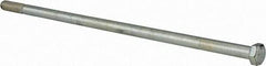 Made in North America - 1/2-13 UNC, 14" Length Under Head Hex Head Cap Screw - Partially Threaded, Grade 5 Steel, Zinc-Plated Finish, 3/4" Hex - A1 Tooling