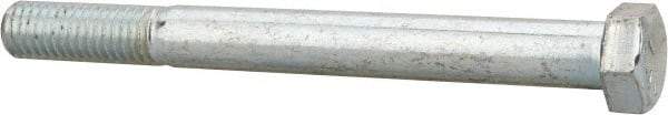 Made in USA - 9/16-12 UNC, 5-1/2" Length Under Head Hex Head Cap Screw - Partially Threaded, Grade 5 Steel, Zinc-Plated Finish, 13/16" Hex - A1 Tooling