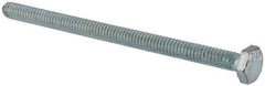 Made in USA - 1/4-20 UNC, 4" Length Under Head Hex Head Cap Screw - Fully Threaded, Grade 5 Steel, Zinc-Plated Finish, 7/16" Hex - A1 Tooling