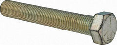 Made in USA - 3/8-24 UNF, 2-1/2" Length Under Head Hex Head Cap Screw - Fully Threaded, Grade 5 Steel, Zinc-Plated Finish, 9/16" Hex - A1 Tooling