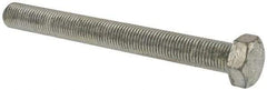 Made in USA - 3/8-24 UNF, 3-1/2" Length Under Head Hex Head Cap Screw - Fully Threaded, Grade 5 Steel, Zinc-Plated Finish, 9/16" Hex - A1 Tooling