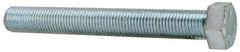 Made in USA - 7/16-20 UNF, 3-1/2" Length Under Head Hex Head Cap Screw - Fully Threaded, Grade 5 Steel, Zinc-Plated Finish, 5/8" Hex - A1 Tooling