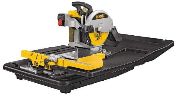 DeWALT - 10" Blade Diam, Tile Saw - 4,200 RPM, 34" Table Depth x 26" Table Width, 120 Volts, 15 Amps - A1 Tooling