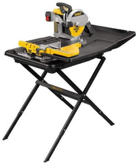 DeWALT - 10" Blade Diam, Tile Saw - 4,200 RPM, 34" Table Depth x 26" Table Width, 120 Volts, 15 Amps - A1 Tooling