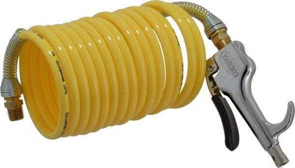 Coilhose Pneumatics - 1/4" ID Thumb Lever Air Gun - 12' Long Nylon Hose - A1 Tooling