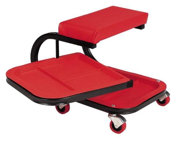 Whiteside - 240 Lb Capacity, 4 Wheel Creeper Seat with Swivel Tray - Steel, 19" Long x 15-1/4" High x 14" Wide - A1 Tooling