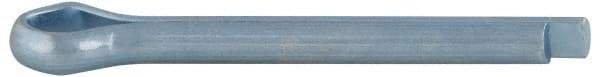 Value Collection - 3/32" Diam x 1" Long Extended Prong Cotter Pin - Grade 2, Zinc-Plated, Steel - A1 Tooling