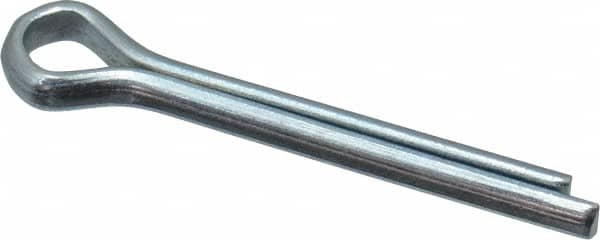 Value Collection - 1/8" Diam x 1" Long Extended Prong Cotter Pin - Grade 2, Zinc-Plated, Steel - A1 Tooling