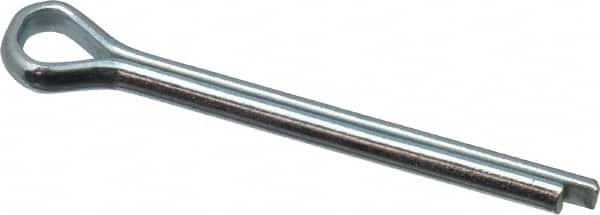 Value Collection - 1/8" Diam x 1-1/4" Long Extended Prong Cotter Pin - Grade 2, Zinc-Plated, Steel - A1 Tooling