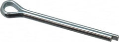 Value Collection - 1/8" Diam x 1-1/4" Long Extended Prong Cotter Pin - Grade 2, Zinc-Plated, Steel - A1 Tooling