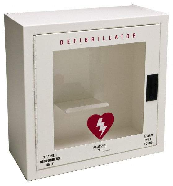 Allegro - Metal Defibrillator Case - 20-1/4 Inch Wide x 20-1/4 Inch High x 9-1/4 Inch Deep, Wall Mount - A1 Tooling