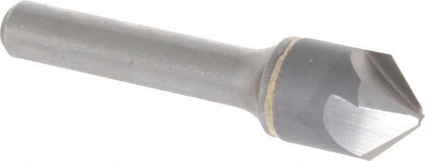 Hertel - 5/8" Head Diam, 3/8" Shank Diam, 4 Flute 90° Solid Carbide Countersink - A1 Tooling