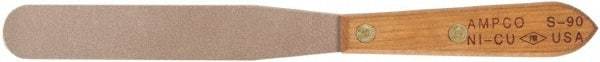 Ampco - 2" Wide Chisel Edge Blade Nickel Copper Spatula - Stiff, Straight Wood Handle, 19-1/4" OAL - A1 Tooling