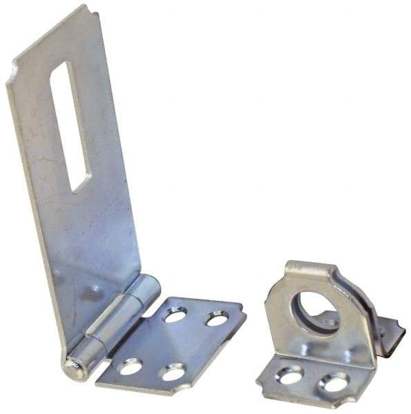 Value Collection - 3-1/2" Long x 1-1/2" Wide, Hasps Hasp - Steel with Zinc Finish - A1 Tooling