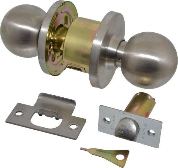 Master Lock - Up to 1-3/4" Door Thickness, Brushed Chrome Passage Knob Lockset - 2-3/4" Back Set, Keyless Cylinder - A1 Tooling