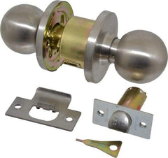 Master Lock - Up to 1-3/4" Door Thickness, Brushed Chrome Passage Knob Lockset - 2-3/4" Back Set, Keyless Cylinder - A1 Tooling