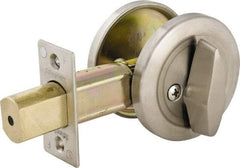 Master Lock - Up to 2" Door Thickness, Brushed Chrome Finish, One Sided Deadbolt - Keyless Cylinder - A1 Tooling