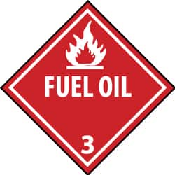 NMC - Fuel Oil DOT Shipping Label - 4" High x 4" Wide - A1 Tooling