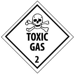 NMC - Toxic Gas DOT Shipping Label - 4" High x 4" Wide - A1 Tooling