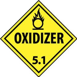 NMC - Oxidizer DOT Shipping Label - 4" High x 4" Wide - A1 Tooling