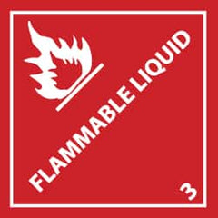 NMC - Flammable Liquid DOT Shipping Label - 4" High x 4" Wide - A1 Tooling