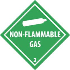 NMC - Non Flammable Gas DOT Shipping Label - 4" High x 4" Wide - A1 Tooling