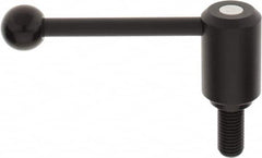 KIPP - 3/4-10, 1.61" Hub Diam, Steel Threaded Stud Adjustable Tension Lever with 0° Handle - 1.57" Stud Length, 5.3" OAL, 2.22" High - A1 Tooling