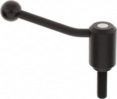 KIPP - M16 x 2.0, 1.61" Hub Diam, Steel Threaded Stud Adjustable Tension Lever with 20° Handle - 1.97" Stud Length, 5.06" OAL, 3.52" High - A1 Tooling