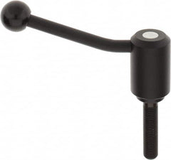 KIPP - M16 x 2.0, 1.61" Hub Diam, Steel Threaded Stud Adjustable Tension Lever with 20° Handle - 2-3/4" Stud Length, 5.06" OAL, 3.52" High - A1 Tooling