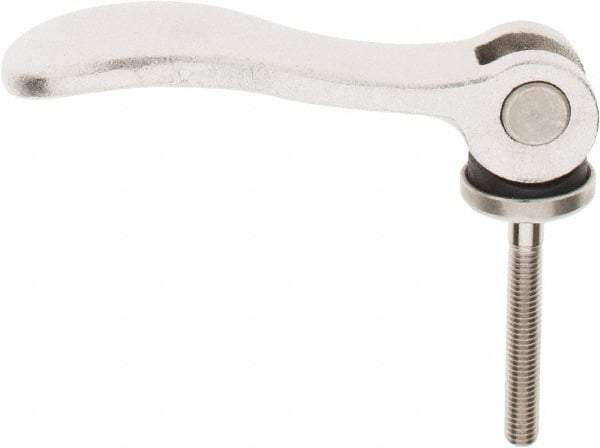 KIPP - M5 x 0.8, 0.59" Hub Diam, Stainless Steel Adjustable Clamping Handle - 1.18" Stud Length - A1 Tooling