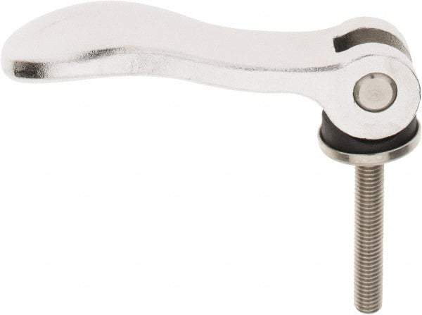 KIPP - M8 x 1.25, 1.06" Hub Diam, Stainless Steel Adjustable Clamping Handle - 1.96" Stud Length - A1 Tooling