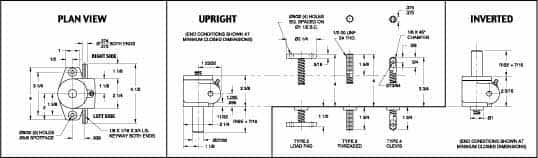 Joyce/Dayton - 1 Ton Capacity, 3" Lift Height, Upright Mechanical Screw Actuator - Threaded End - A1 Tooling