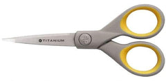 Clauss - 2" LOC, 5" OAL Titanium Standard Scissors - Ambidextrous, Straight Handle, For General Purpose Use - A1 Tooling