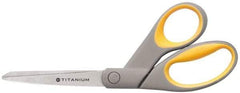 Clauss - 3-1/4" LOC, 8" OAL Titanium Standard Shears - Ambidextrous, Straight Handle, For General Purpose Use - A1 Tooling