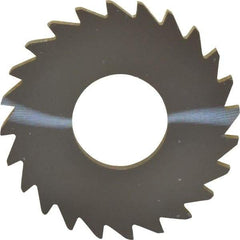 Made in USA - 1-1/4" Diam x 1/8" Blade Thickness x 1/2" Arbor Hole Diam, 24 Tooth Slitting and Slotting Saw - Arbor Connection, Right Hand, Uncoated, Solid Carbide, Concave Ground - A1 Tooling