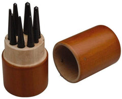 SPI - 8 Piece, 1/16 to 7/32", Center Punch Set - Round Shank, Comes in Custom Wood Case - A1 Tooling