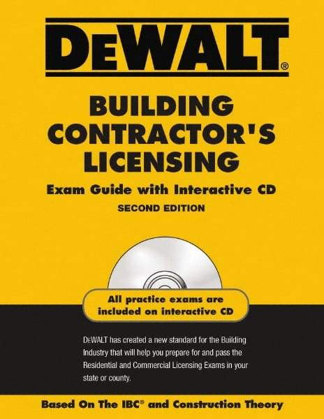 DeWALT - Building Contractors Licensing Exam Guide with CD-ROM Publication with CD-ROM, 2nd Edition - by American Contracotrs Exam Services, Pal Publications, 2008 - A1 Tooling