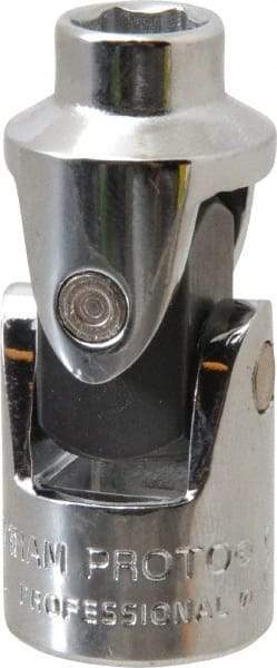 Proto - 3/8" Drive, Standard Hand Socket - 6 Points, 1-3/4" OAL, Alloy Steel, Chrome Finish - A1 Tooling