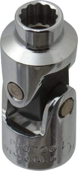 Proto - 1/2", 3/8" Drive, Standard Hand Socket - 12 Points, 1-3/4" OAL, Alloy Steel, Chrome Finish - A1 Tooling