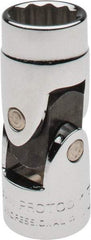 Proto - 3/8" Drive, Standard Hand Socket - 12 Points, 1-27/32" OAL, Alloy Steel, Chrome Finish - A1 Tooling