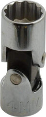 Proto - 3/8" Drive, Standard Hand Socket - 12 Points, 1-27/32" OAL, Alloy Steel, Chrome Finish - A1 Tooling