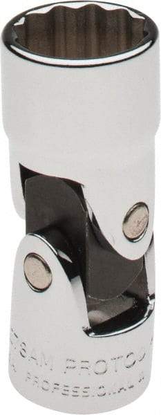 Proto - 3/8" Drive, Standard Hand Socket - 12 Points, 2" OAL, Alloy Steel, Chrome Finish - A1 Tooling