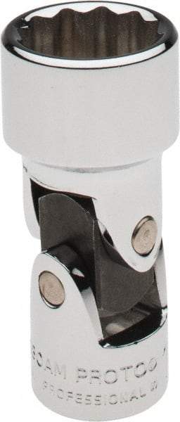 Proto - 3/8" Drive, Standard Hand Socket - 12 Points, 2-3/32" OAL, Alloy Steel, Chrome Finish - A1 Tooling