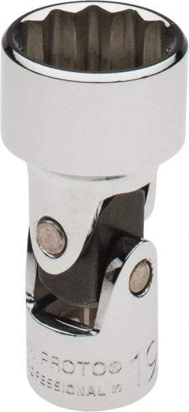 Proto - 3/8" Drive, Standard Hand Socket - 12 Points, 2-3/32" OAL, Alloy Steel, Chrome Finish - A1 Tooling