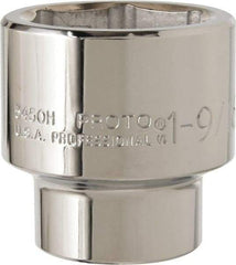 Proto - 1-9/16", 1/2" Drive, Standard Hand Socket - 6 Points, 2-1/4" OAL, Alloy Steel, Chrome Finish - A1 Tooling