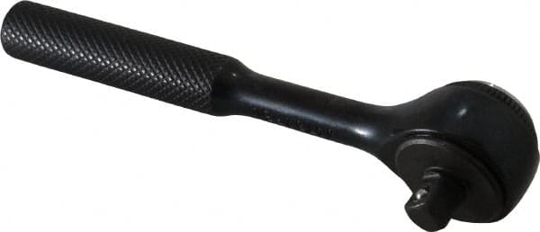 Proto - 1/4" Drive Round Head Standard Ratchet - Black Oxide Finish, 4-1/2" OAL, 72 Gear Teeth, Standard Head - A1 Tooling