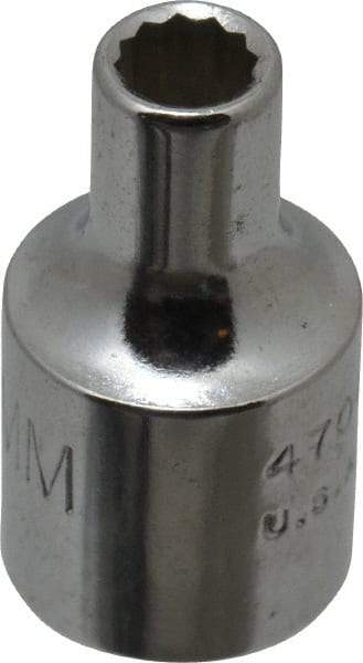 Proto - 1/4" Drive, Standard Hand Socket - 12 Points, 7/8" OAL, Alloy Steel, Chrome Finish - A1 Tooling